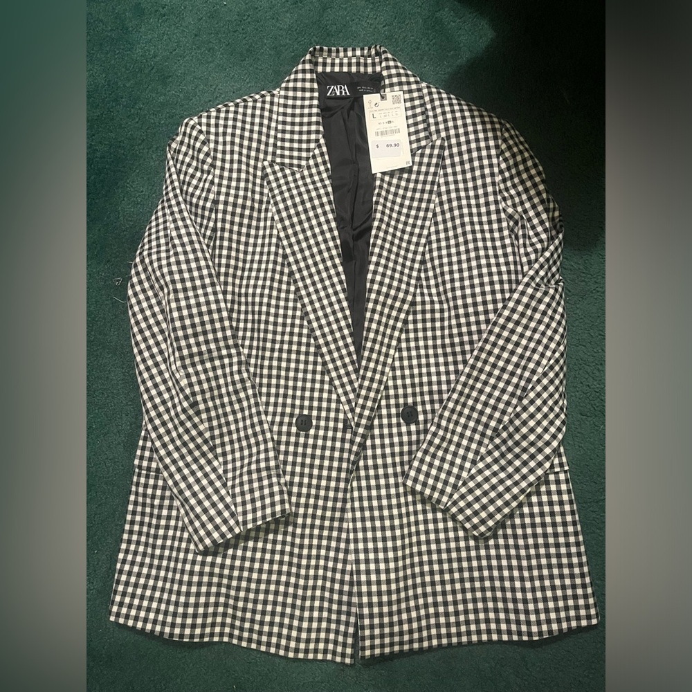Black and White Zara Blazer